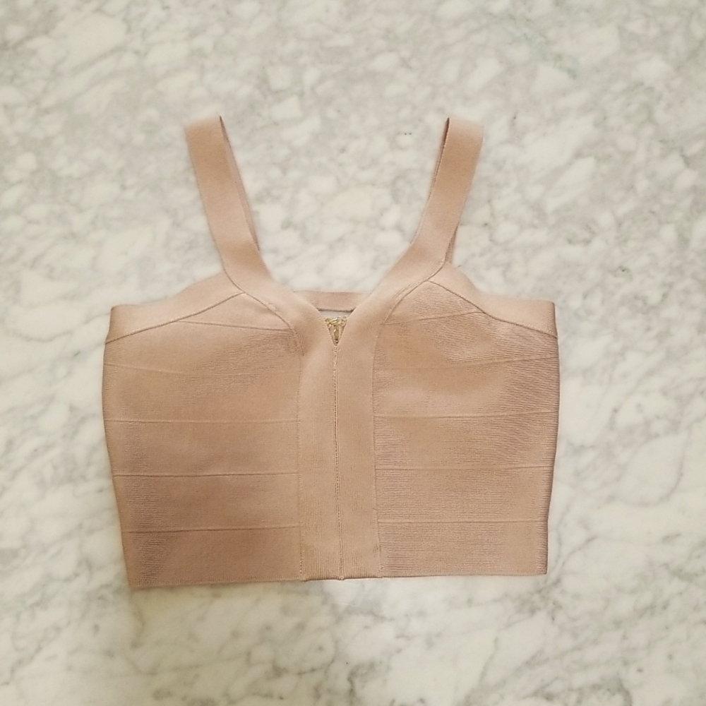 NWT Guess Crop top "Mirage cutout ottoman top" Size XS